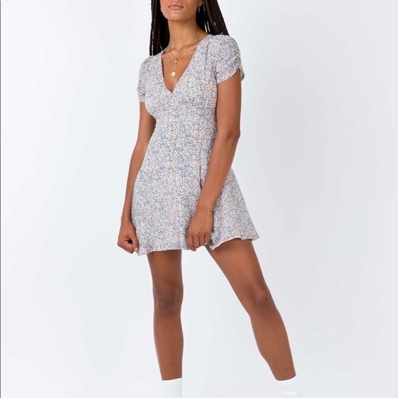 Brand New Princess Polly Cisco Mini Dress in Blue Multi, size 6 - Picture 5 of 6